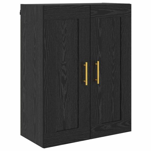 Стенно монтиран шкаф 2 pcs Черния дъб 69,5 x 34 x 90 см