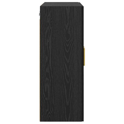 Стенно монтиран шкаф 2 pcs Черния дъб 69,5 x 34 x 90 см