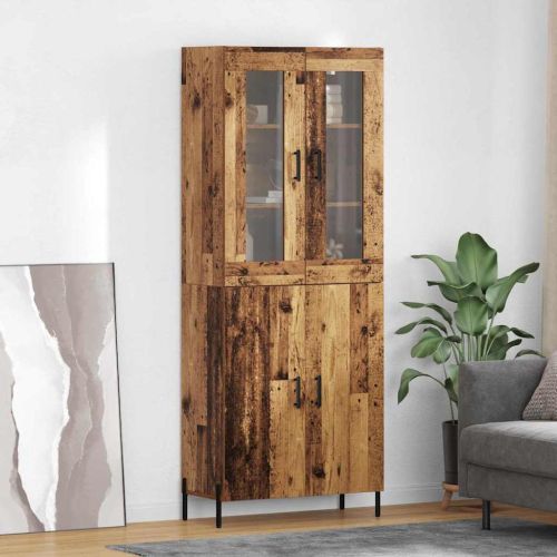 Висок шкаф Старо дърво 69,5 x 34 x 180 см Инженерно дърво