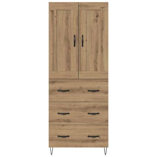 Висок шкаф с чекмедже Дъб 69,5 x 34 x 180 см Инженерно дърво