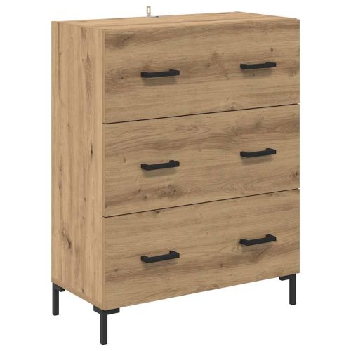Висок шкаф 2 pcs Дъб 69,5 x 34 x 180 см Инженерно дърво