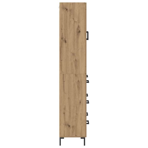 Висок шкаф 2 pcs Дъб 69,5 x 34 x 180 см Инженерно дърво