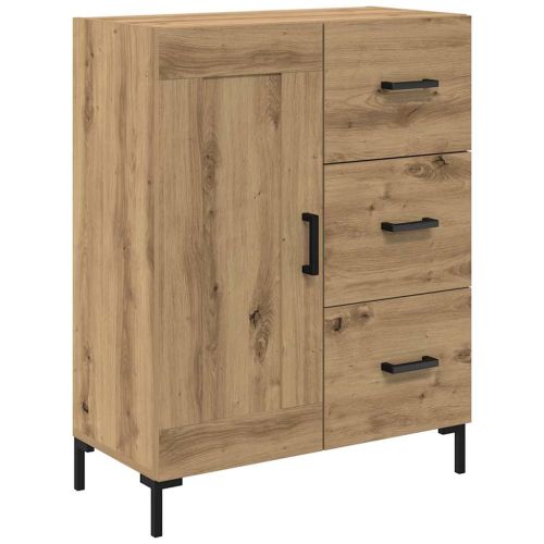 Висок шкаф 2 бр. Дъб 69,5 x 34 x 180 см Инженерна дървесина