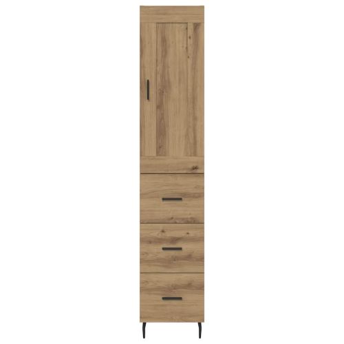 Висок шкаф с чекмедже Дъб 34,5 x 34 x 180 см Инженерно дърво