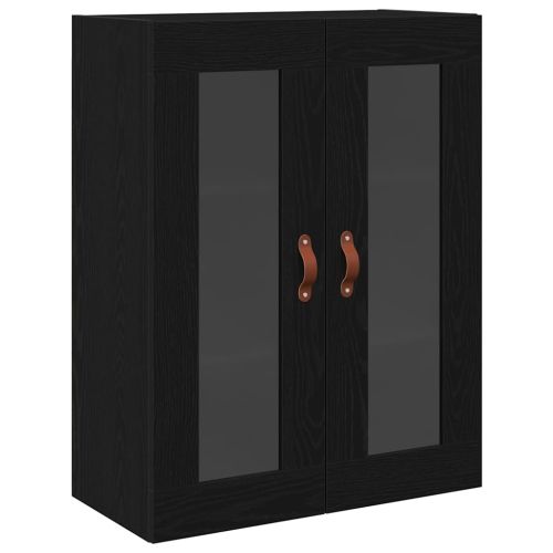 Висок шкаф с рафт с чекмедже 2 pcs Черния дъб Инженерно дърво