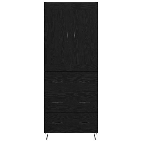 Висок шкаф Черния дъб 69,5 x 34 x 180 см Инженерно дърво