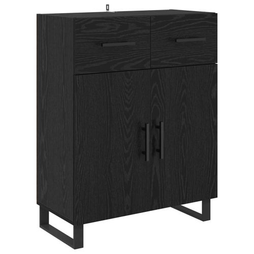 Висок шкаф 2 pcs Черния дъб 69,5 x 34 x 180 см Инженерно дърво