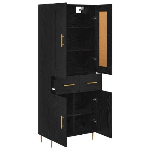 Висок шкаф Черния дъб 69,5 x 34 x 180 см Инженерно дърво