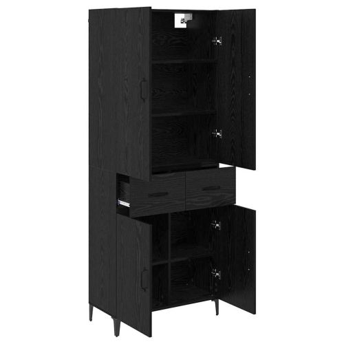 Висок шкаф Черния дъб 69,5 x 34 x 180 см Инженерно дърво