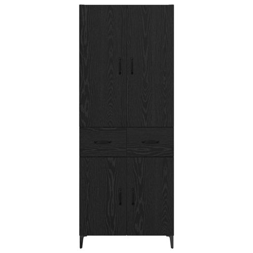 Висок шкаф Черния дъб 69,5 x 34 x 180 см Инженерно дърво