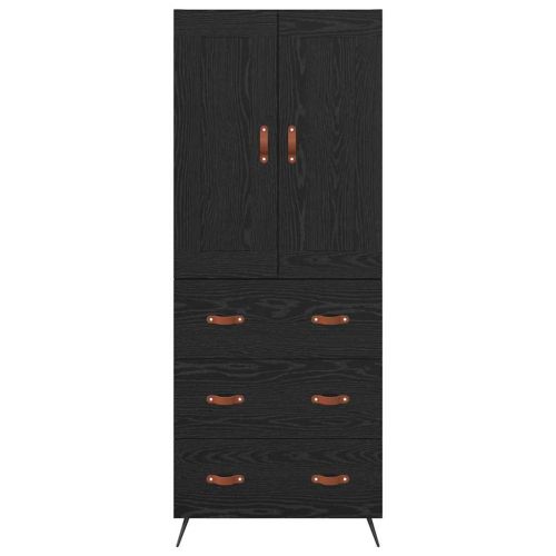 Висок шкаф Черния дъб 69,5 x 34 x 180 см Инженерно дърво
