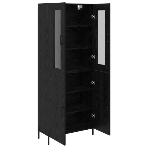 Висок шкаф Черния дъб 69,5 x 34 x 180 см Инженерно дърво