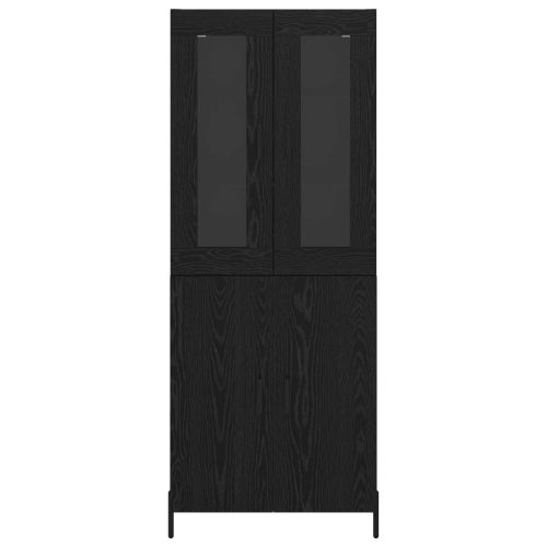 Висок шкаф Черния дъб 69,5 x 34 x 180 см Инженерно дърво