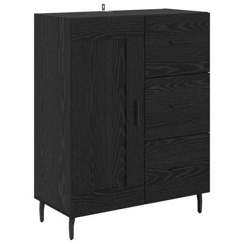 Висок шкаф 2 pcs Черния дъб 69,5 x 34 x 180 см Инженерно дърво