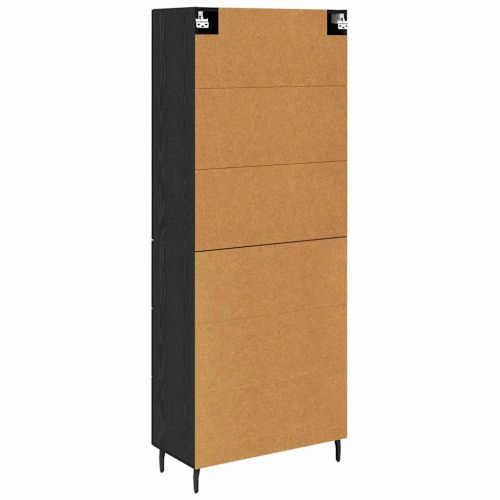 Висок шкаф 2 pcs Черния дъб 69,5 x 34 x 180 см Инженерно дърво