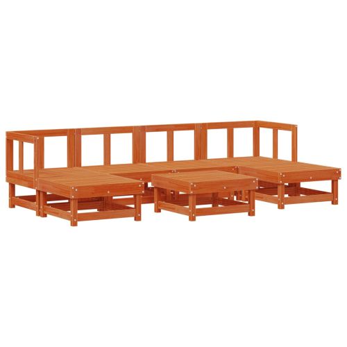 Комплект за почивка в градина 7 pcs Восъчен Кафяв