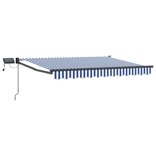 Ръчен изтеглящ сенник с LED светлини 2,5 x 2 m