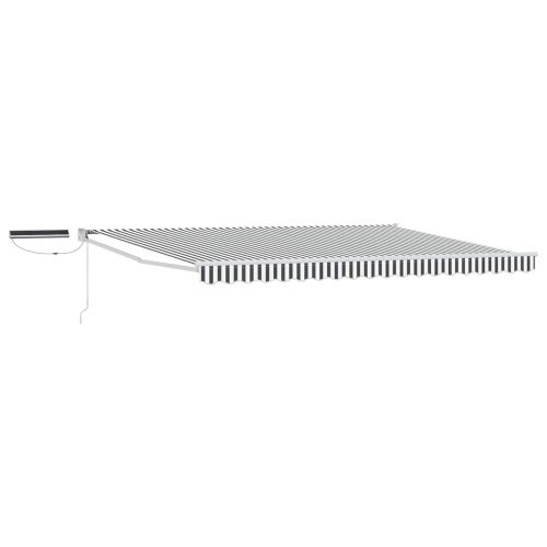 Електрически разтегателен навес Антрацит и бяло 4 × 3 m