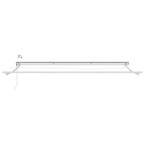 Електрически разтегателен навес Бежов и бял 4 × 3 m