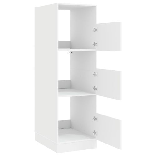 Мивка за пране със съхранение с врата Бяло Инженерно дърво