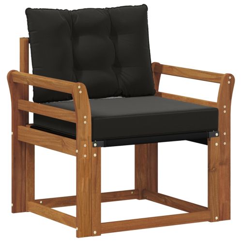 2 Брой Външен диван Солидно акациево дърво Естествен