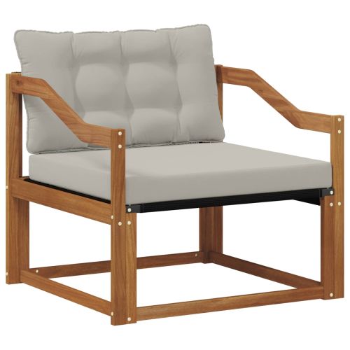 Комплект дивани за открито Солидно акациево дърво и текстилена