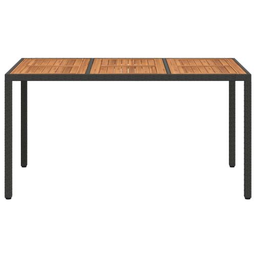 Градинска маса Черно 150 x 90 x 75 cm полиратан