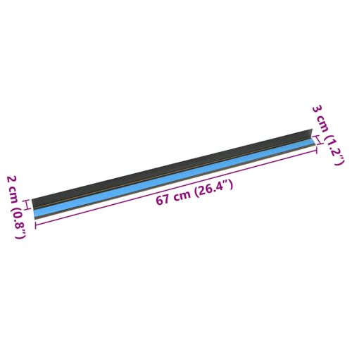 Профили за ръбове на стълби 10 pcs Шампанско 67 x 3 x 2 см