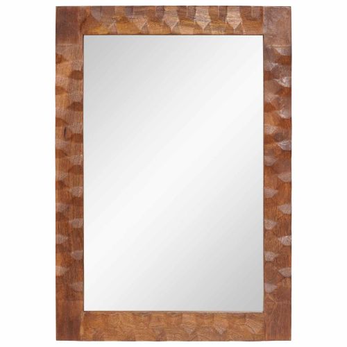 Огледало за баня Финал на кафяво акацие 50 x 70 x 2,5 см