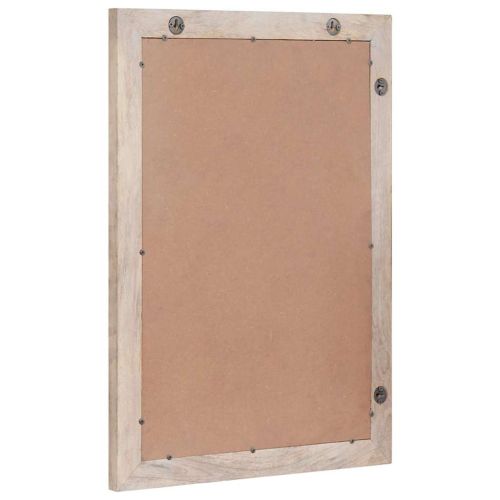 стеннo огледало Правоъгълна Избелено бяло 70 x 50 cm