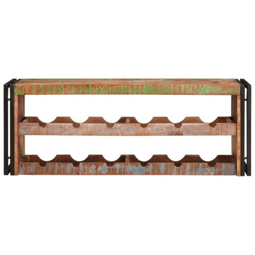 Винен рафт 120 x 45 x 33 см Солидна рециклирана дървесина