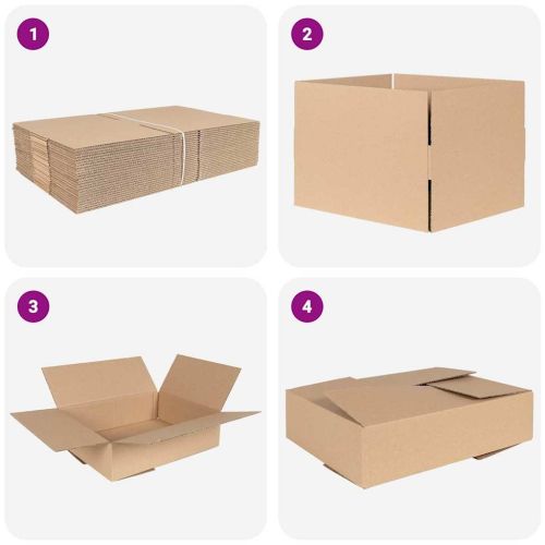 Сгъваема кутия 50 бр. Естествен 40 x 30 x 10 см Картон