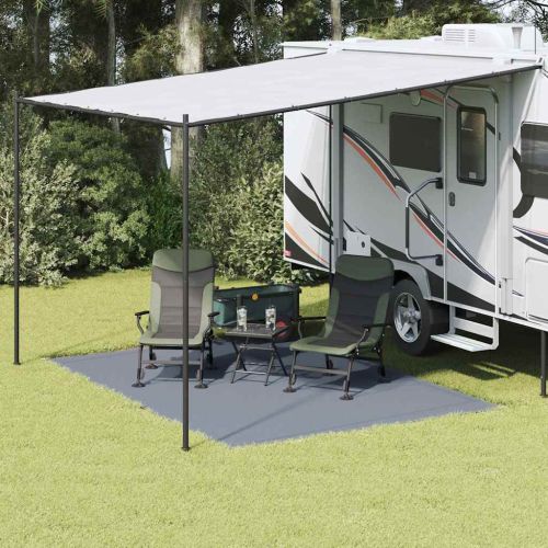 Килим за палатка Синьо и сиво 350 x 250 cm Полиетилен