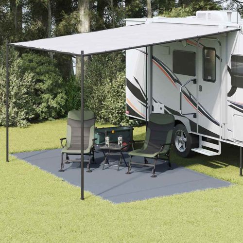 Килим за палатка Синьо и сиво 450 x 250 см Полиетилен