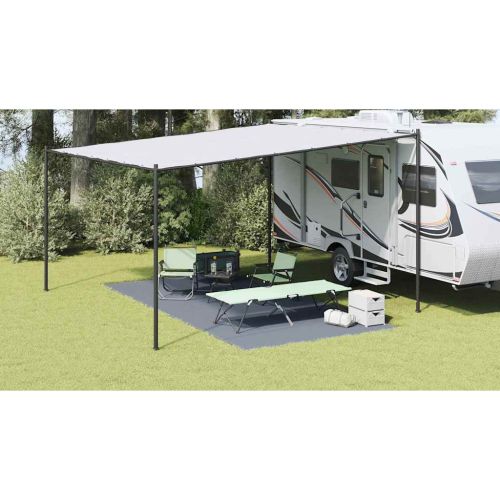 Килим за палатка Синьо и сиво 500 x 250 cm Полиетилен