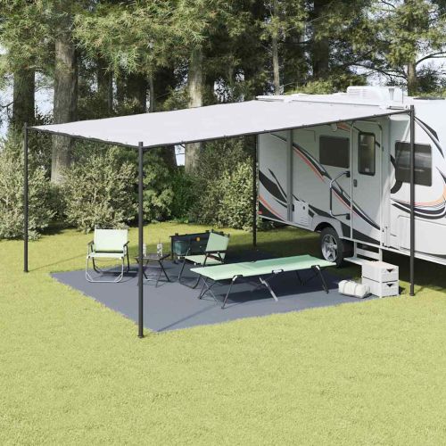 Килим за палатка Синьо и сиво 400 x 400 cm Полиетилен