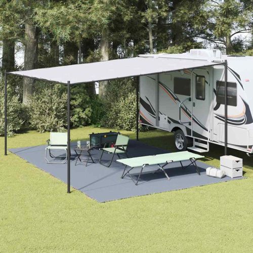 Килим за палатка Синьо и сиво 600 x 400 cm Полиетилен