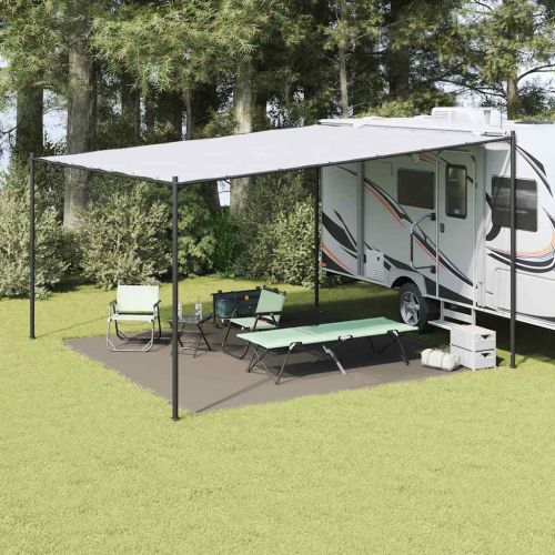 Килим за палатка Светлосиво 400 x 400 cm Полиетилен