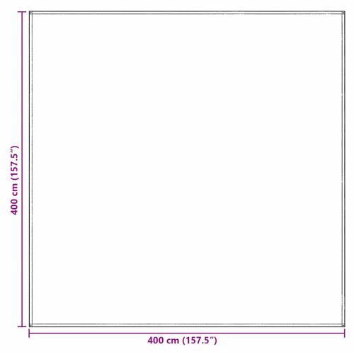 Килим за палатка Светлосиво 400 x 400 cm Полиетилен
