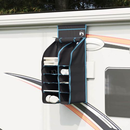 Висещ организатор за палатка с 10 джоба Черно 40,5 x 25 x 80 см