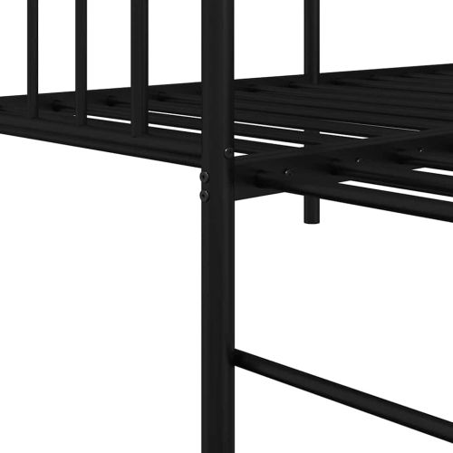 Рамка за легло за ден Черно 80 x 200 cm Стомана