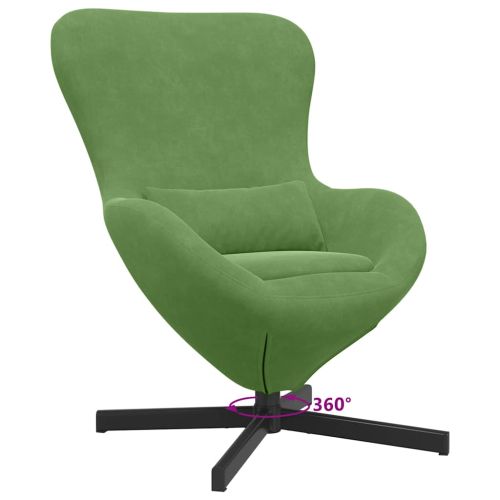Стол яйце Светло зелено 63 x 73 x 90 см Кадифе