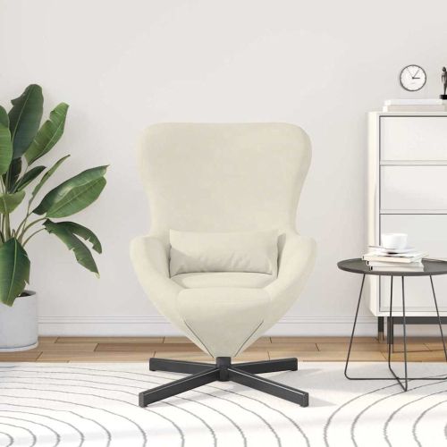 Стол яйце Крем 63 x 73 x 90 см Кадифе