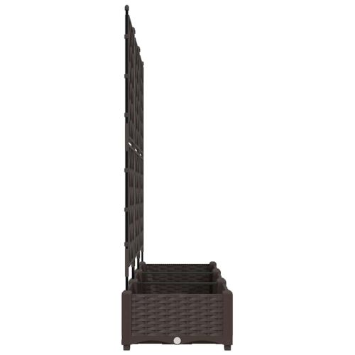 Градинска саксия 3 бр. Кафяво 120 x 40 x 125,5 см ПП