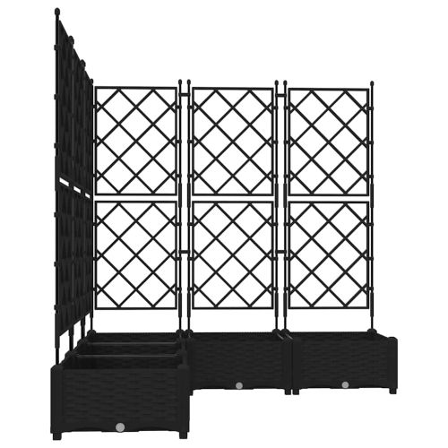 Градинска саксия 5 бр. Черно 120 x 120 x 125,5 см ПП