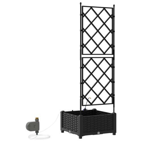 Градинска саксия Черно 40 x 40 x 126 см ПП