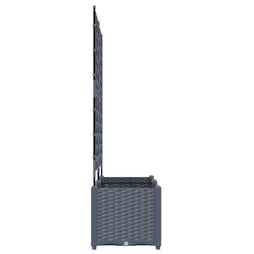 Градинска саксия 2 бр. Светлосиво 80 x 40 x 143 см ПП