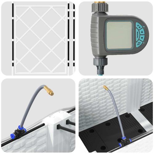 Градинска саксия 5 pcs Бял Пластмаса