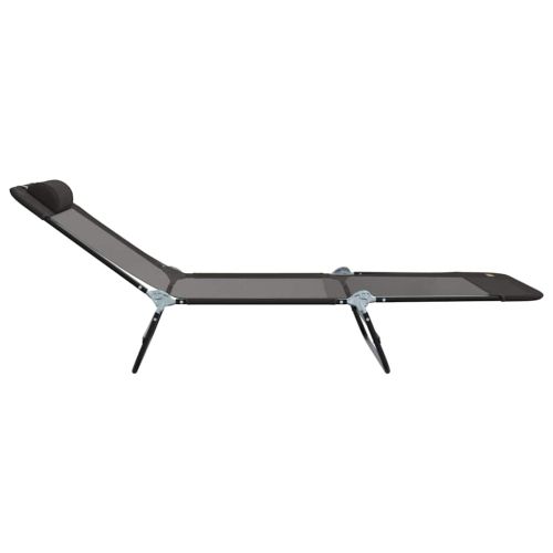 Сгъваем шезлонг Черно 182 x 55 x 85,5 см Textilene