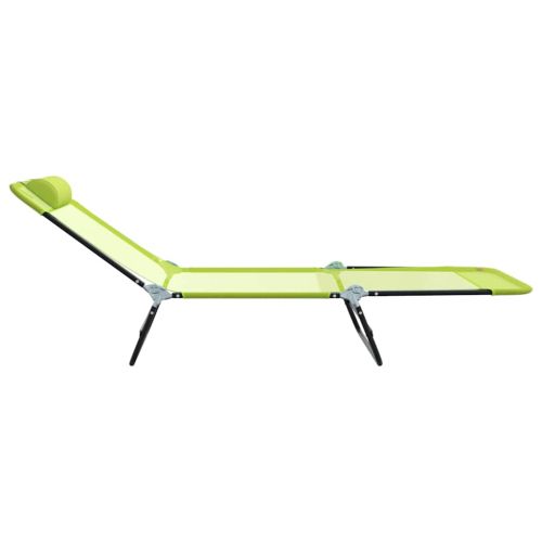 Сгъваем шезлонг Зелен 182 x 55 x 85,5 см Textilene